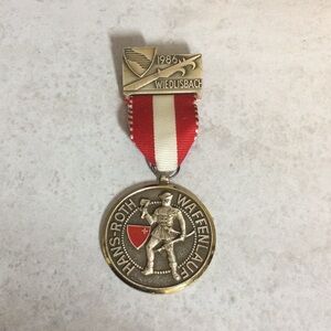 1986 Wiedlisbach Switzerland marathon medal
